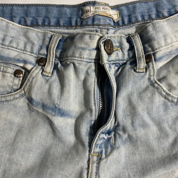 Free People Distressed Jean Shorts - Picture 6 of 11